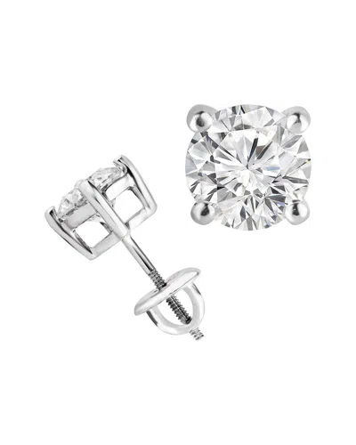 Lab Grown Diamonds 14k 1.50 Ct. Tw. Lab-grown Diamond Earrings In Metallic