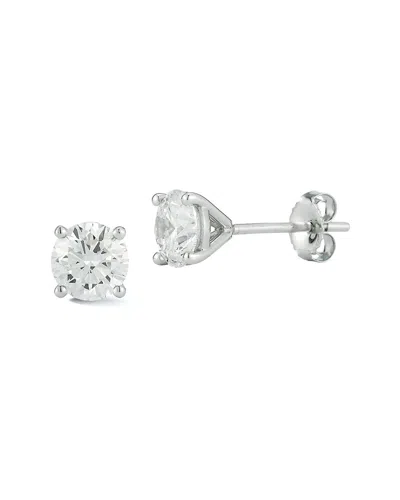 Lab Grown Diamonds 14k 1.50 Ct. Tw. Lab-grown Diamond Earrings In Metallic