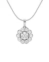 Lab Grown Diamonds 14k 1.50 Ct. Tw. Lab-grown Diamond Halo Pendant