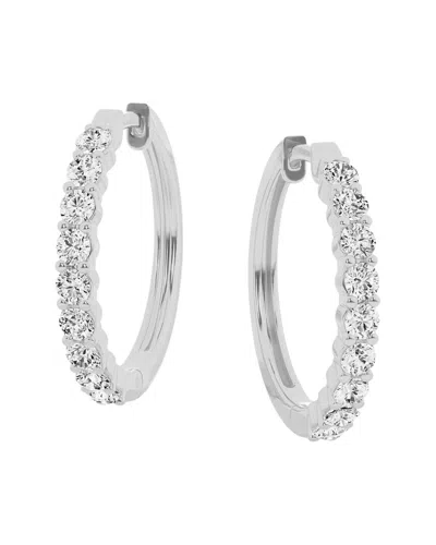 Lab Grown Diamonds 14k 1.50 Ct. Tw. Lab-grown Diamond Hoops In Metallic