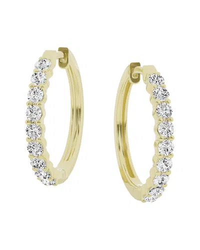 Lab Grown Diamonds 14k 1.50 Ct. Tw. Lab-grown Diamond Hoops In Gold