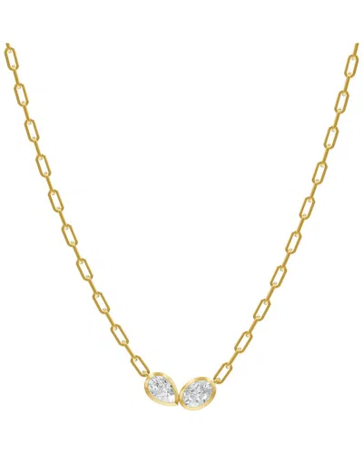 Lab Grown Diamonds 14k 1.50 Ct. Tw. Lab-grown Diamond Necklace In Gold