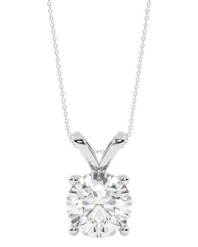Lab Grown Diamonds 14k 1.50 Ct. Tw. Lab-grown Diamond Necklace In Metallic