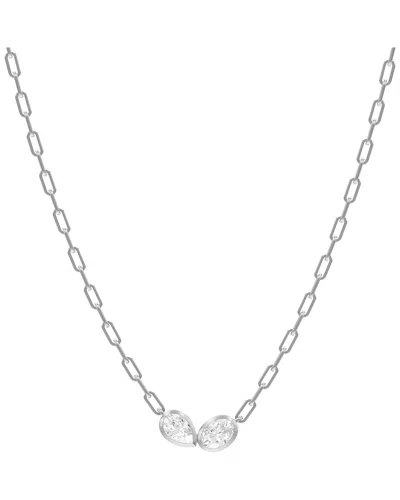 Lab Grown Diamonds 14k 1.50 Ct. Tw. Lab-grown Diamond Necklace In Metallic