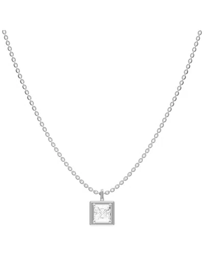 Lab Grown Diamonds 14k 1.50 Ct. Tw. Lab-grown Diamond Necklace In Metallic