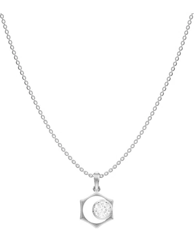 Lab Grown Diamonds 14k 1.50 Ct. Tw. Lab-grown Diamond Necklace In Metallic