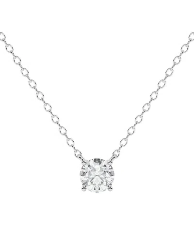 Lab Grown Diamonds 14k 1.50 Ct. Tw. Lab-grown Diamond Necklace In Silver