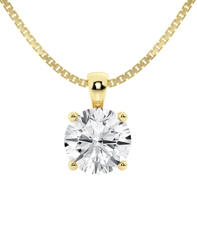 Lab Grown Diamonds 14k 1.50 Ct. Tw. Lab-grown Diamond Pendant Necklace In Gold