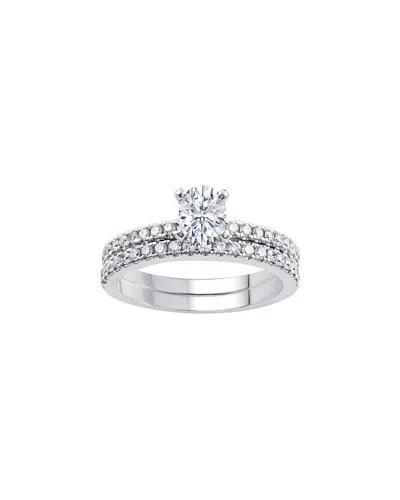 Lab Grown Diamonds 14k 1.50 Ct. Tw. Lab-grown Diamond Ring In Silver