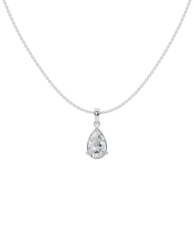 Lab Grown Diamonds 14k 1.50 Ct. Tw. Lab-grown Diamond Solitaire Pendant In Metallic