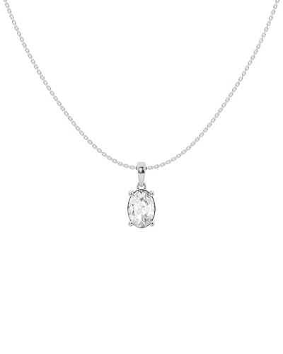 Lab Grown Diamonds 14k 1.50 Ct. Tw. Lab-grown Diamond Solitaire Pendant In Metallic