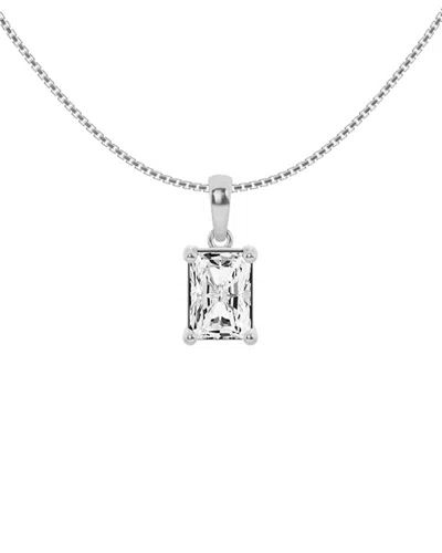 Lab Grown Diamonds 14k 1.50 Ct. Tw. Lab-grown Diamond Solitaire Pendant In Metallic