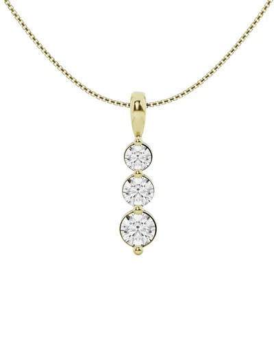 Lab Grown Diamonds 14k 1.50 Ct. Tw. Lab-grown Diamond Solitaire Pendant In Gold