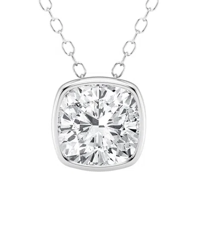 Lab Grown Diamonds 14k 1.50 Ct. Tw. Lab-grown Diamond Solitaire Pendant In Green