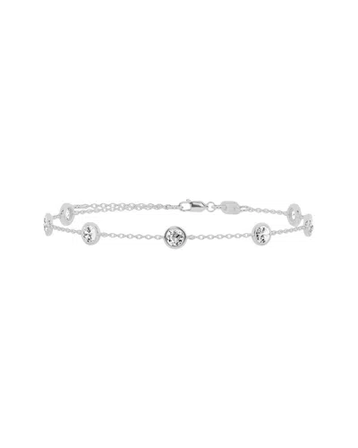 Lab Grown Diamonds 14k 1.50 Ct. Tw. Lab-grown Diamond Station Bracelet In Metallic