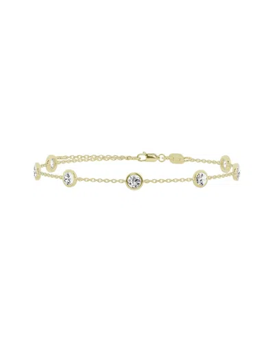 Lab Grown Diamonds 14k 1.50 Ct. Tw. Lab-grown Diamond Station Bracelet In Gold