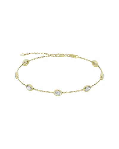 Lab Grown Diamonds 14k 1.50 Ct. Tw. Lab-grown Diamond Station Bracelet In Gold