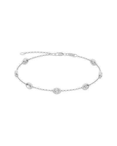 Lab Grown Diamonds 14k 1.50 Ct. Tw. Lab-grown Diamond Station Bracelet In Metallic