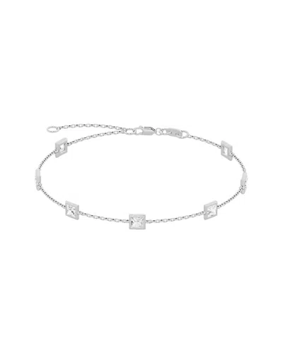 Lab Grown Diamonds 14k 1.50 Ct. Tw. Lab-grown Diamond Station Bracelet In Metallic