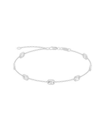 Lab Grown Diamonds 14k 1.50 Ct. Tw. Lab-grown Diamond Station Bracelet In Metallic