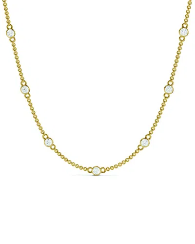 Lab Grown Diamonds 14k 1.50 Ct. Tw. Lab-grown Diamond Station Necklace In Gold