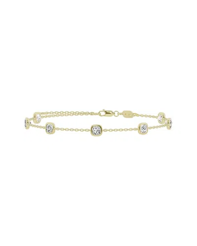 Lab Grown Diamonds 14k 1.50 Ct. Tw. Lab-grown Diamond Tennis Bracelet In Gold