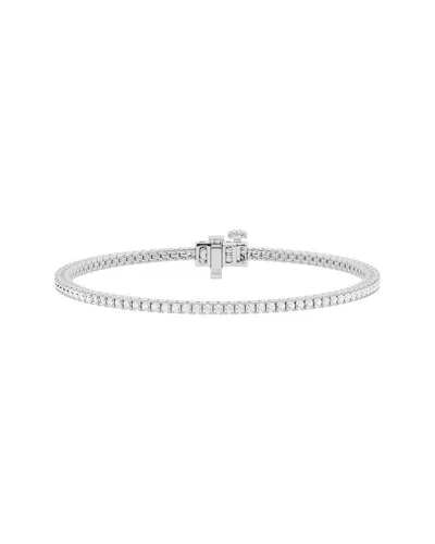 Lab Grown Diamonds 14k 1.50 Ct. Tw. Lab-grown Diamond Tennis Bracelet In Metallic