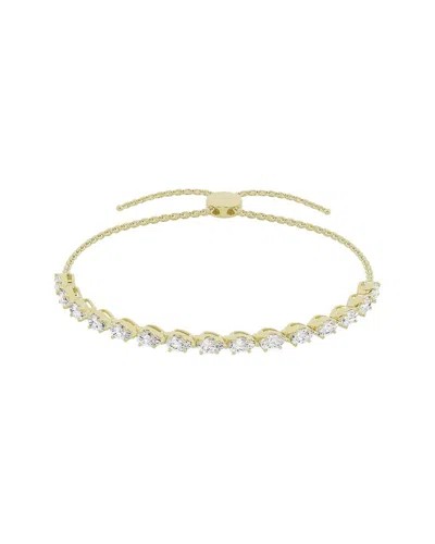 Lab Grown Diamonds 14k 1.50 Ct. Tw. Lab-grown Diamond Bolo Bracelet In Gold