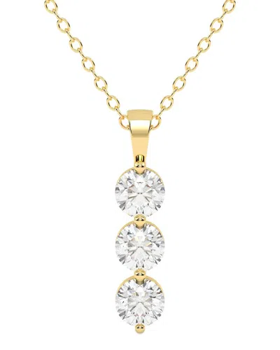 Lab Grown Diamonds 14k 1.50 Ct. Tw. Lab-grown Diamond Necklace In Purple