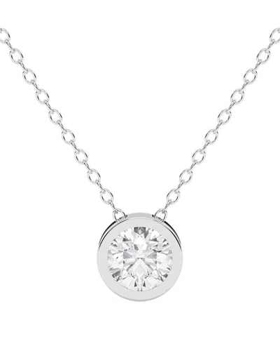 Lab Grown Diamonds 14k 1.50 Ct. Tw. Lab-grown Diamond Necklace In Metallic