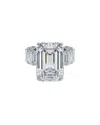 Lab Grown Diamonds 10 Carat Emerald Cut Micropave Lucida Set Masterpi
