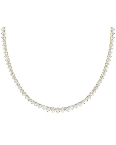 Lab Grown Diamonds 14k 5.00 Ct. Tw. Lab-grown Diamond Necklace In Metallic