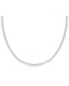 Lab Grown Diamonds Dnu 14k 15.00 Ct. Tw. Lab-grown Diamond Necklace In Metallic