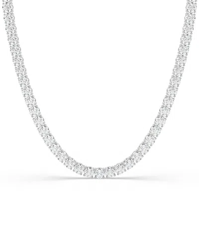 Lab Grown Diamonds 14k 15.00 Ct. Tw. Lab-grown Diamond Necklace In Metallic