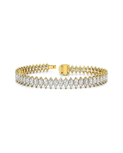 Lab Grown Diamonds 14k 15.00 Ct. Tw. Lab-grown Diamond Tennis Bracelet In Gold