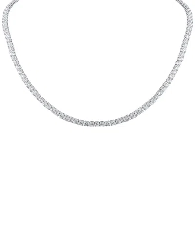 Lab Grown Diamonds 14k 15.25 Ct. Tw. Lab Grown Diamond Necklace In Metallic