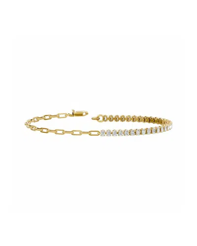 Lab Grown Diamonds 14k 1.55 Ct. Tw. Lab-grown Diamond Bracelet In Gold