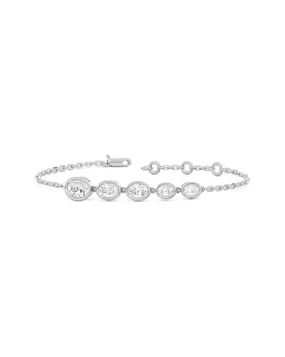 Lab Grown Diamonds 14k 1.65 Ct. Tw. Lab-grown Diamond Tennis Bracelet In Transparent