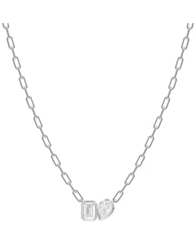 Lab Grown Diamonds 14k 1.70 Ct. Tw. Lab-grown Diamond Necklace In Silver