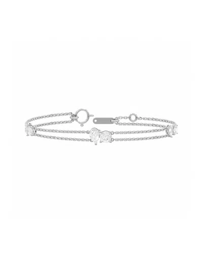 Lab Grown Diamonds 14k 1.80 Ct. Tw. Lab-grown Diamond Bracelet In Metallic