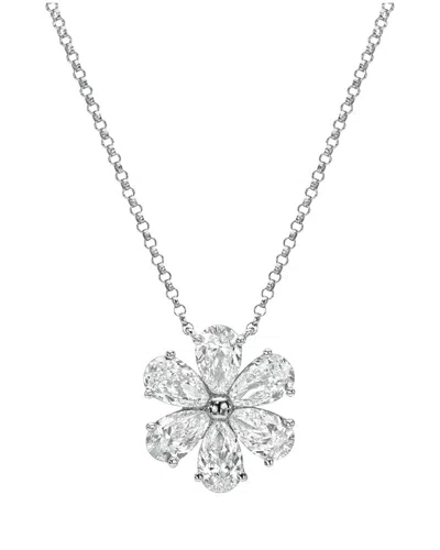 Lab Grown Diamonds 14k 1.85 Ct. Tw. Lab-grown Diamond Pendant In Metallic