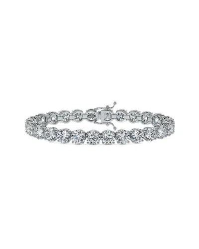 Lab Grown Diamonds 14k 19.15 Ct. Tw. Lab-grown Diamond Tennis Bracelet In Metallic