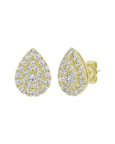 Lab Grown Diamonds 14k 2.00 Ct. Tw. Lab Grown Diamond Cluster Studs In Multi