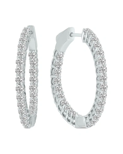 Lab Grown Diamonds 14k 2.00 Ct. Tw. Lab Grown Diamond Hoops In Metallic