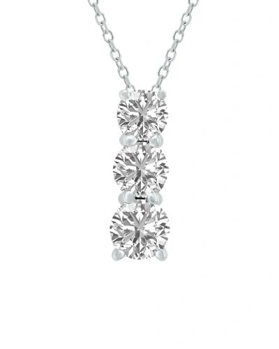 Lab Grown Diamonds 14k 2.00 Ct. Tw. Lab Grown Diamond Necklace In Metallic