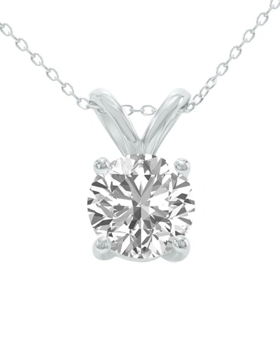 Lab Grown Diamonds 14k 2.00 Ct. Tw. Lab Grown Diamond Necklace In Metallic
