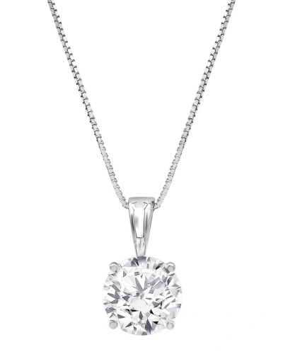 Lab Grown Diamonds 14k 2.00 Ct. Tw. Lab Grown Diamond Solitaire Pendant In Metallic
