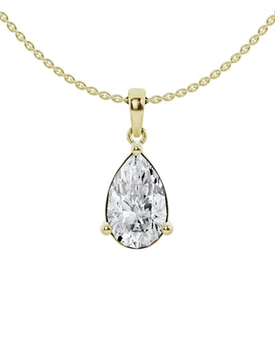 Lab Grown Diamonds 14k 2.00 Ct. Tw. Lab Grown Diamond Solitaire Pendant Necklace In Gold