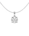 Lab Grown Diamonds 14k 2.00 Ct. Tw. Lab Grown Diamond Solitaire Pendant Necklace In Metallic