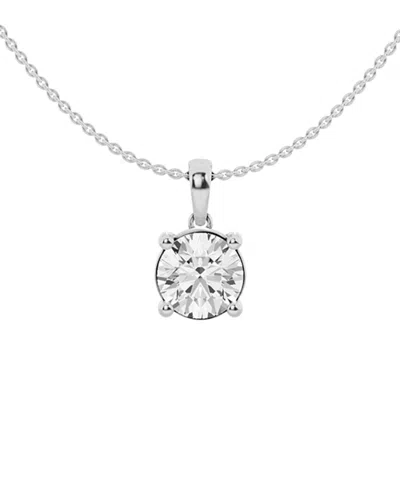 Lab Grown Diamonds 14k 2.00 Ct. Tw. Lab Grown Diamond Solitaire Pendant Necklace In Metallic